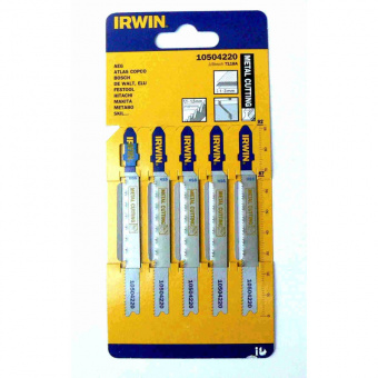 IRWIN Пилка по металлу для электролобзика T-хвостовик 5 шт (92/11-13/Т118B) | 10504225