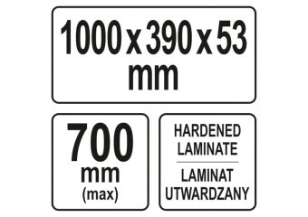 YATO Шаблон для сполучень кухонних стільниць YATO, 1000х 390х 53 мм, макс. відстань- 700 мм  | YT-70