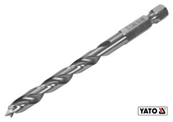 YATO Свердло по дереву YATO : Ø6 x 90/55 мм, хвостовик- HEX 1/4", HSS 4241  | YT-33863