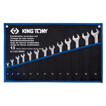 KING TONY Набор ключей комби 13шт. (6-24 мм) супер-легкие TREOTON | 12D13MRN