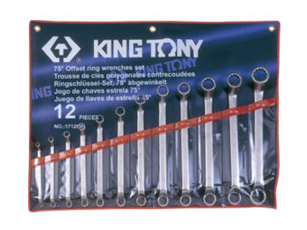 KING TONY Набор ключей накидных 12 ед. (6-32мм) (в составе ключ 24х27мм) | 1712MR01