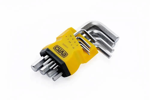 Набор шестигранников 1,5, 2, 2,5, 3, 4, 5, 6, 8, 10 коротких CrV (9шт) СИЛА