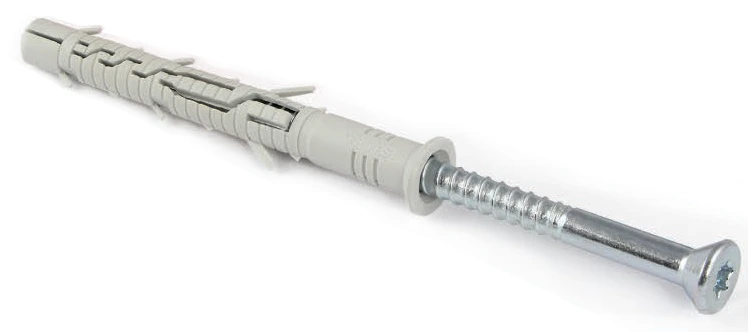 Распорный рамный дюбель с потайным шрупом, TX-40 нейлон/белый цинк, 12 х 100 // KPS-FAST Wkret-met