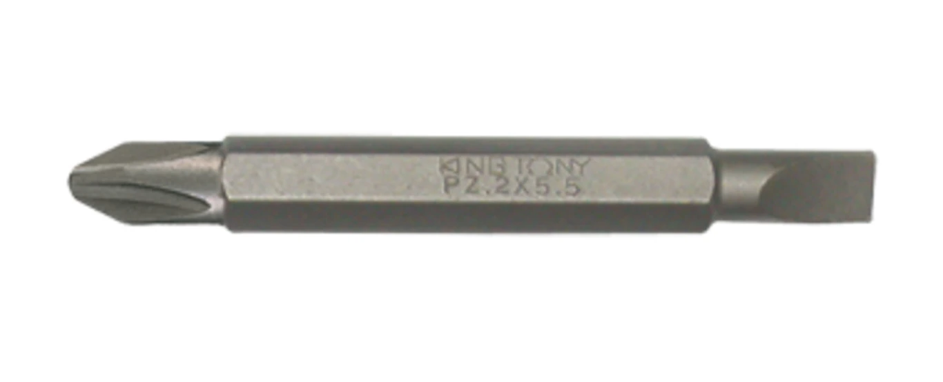 KING TONY Бита торцевая 1/4" PH3 х 7,0*1.2 L=60мм двусторонняя (уп.10) | 1360703P