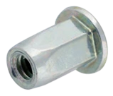 Гайка-заклепка шестигранная плоская головка M12 (основа 2,0-5,0 мм.)