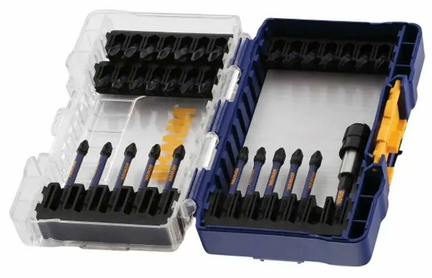 IRWIN Набор бит IMPACT PRO 32шт, 1/4", 25мм:PH1х2/PH2х3/PH3х2/Pz1х2/Pz2х3/Pz3х2/T20х3/T25х2/T30х2/ 5