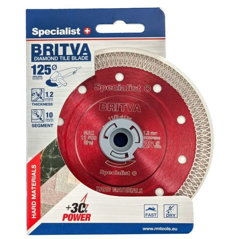 Specialist+ 11/2-4125 Диск алмазний BRITVA 125x1,3x22