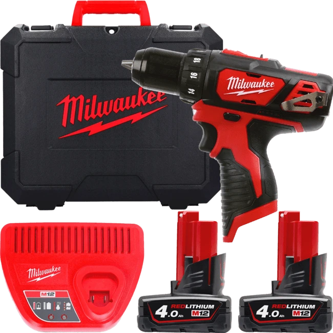 MILWAUKEE Дрель-шуруповерт M12 BDD-402C крутящий момент 38 Нм | 4933441925