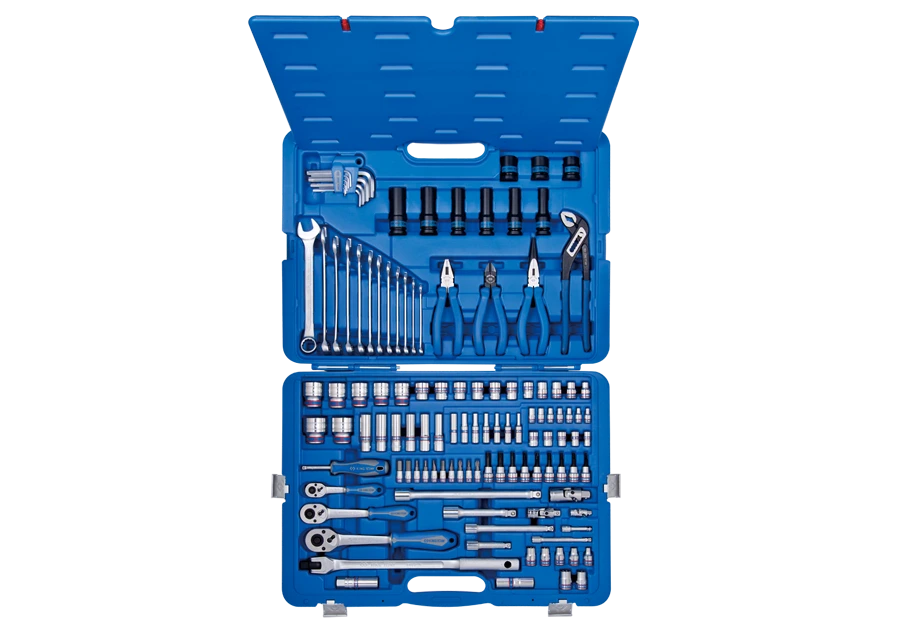 KING TONY Набор инструментов универсальный 119 ед. 1/4"+3/8+1/2" 6-ти гранные с битами и ударными го