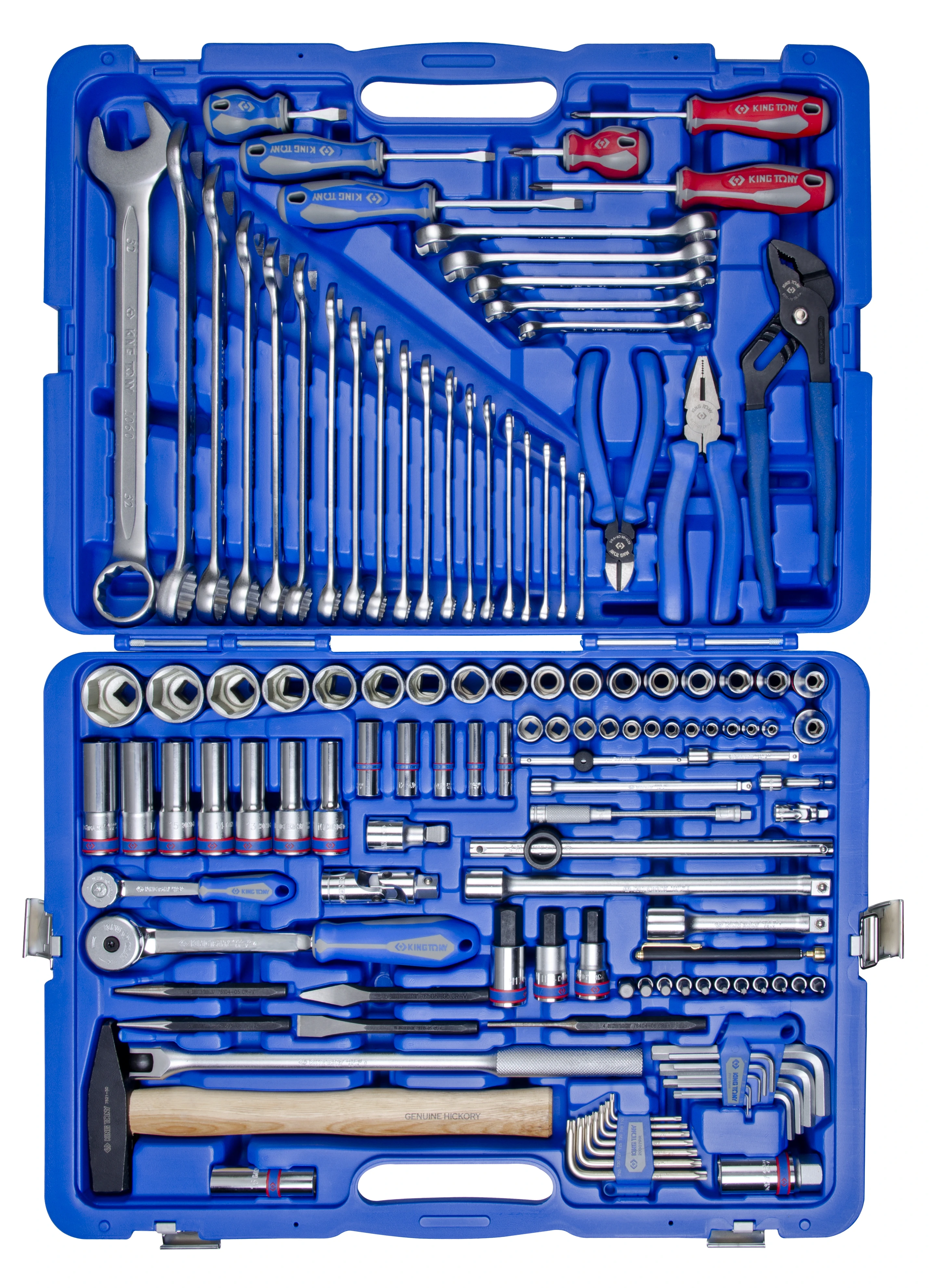 KING TONY Набор инструментов универсальный 128 ед. 1/4"+1/2" 6-ти гранные | 7528MR