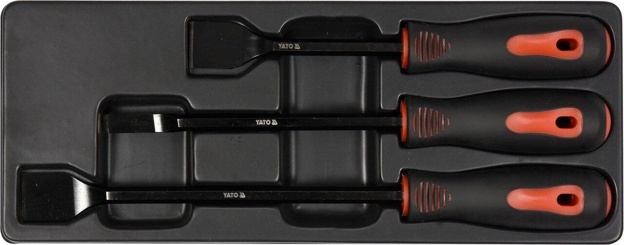 YATO Набір скребків сталевих YATO : 25 x 220 мм, 10 x 270 мм, 25 x 310 мм, Cr-V, 3 шт  | YT-08474