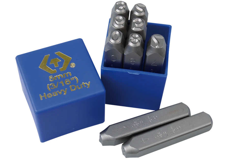 KING TONY Набор ударных клейм 8 мм, цифры, 9 предметов | 11409SQ08