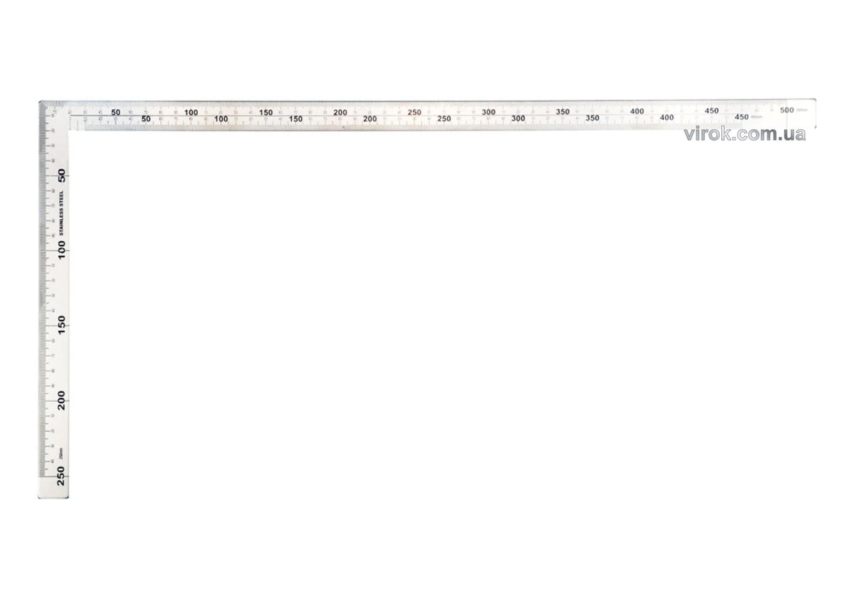 YATO Кутник з нержавіючої сталі YATO : 90°, двосторонній з метричними шкалами, 300 х 150 мм  | YT-70