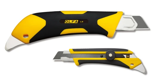 Нож OLFA L-5 двухкомпонентный корпус, трещоточный фиксатор, 18мм