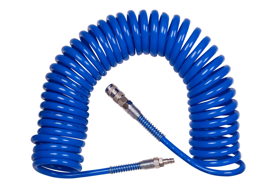 KING TONY Шланг спиральный 20 метров (1/4"PT) c разъемами | 79962-20