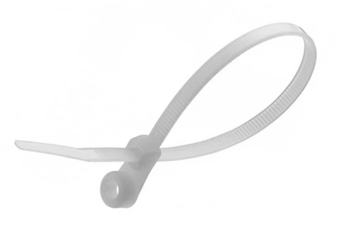 Стяжка кабельная с креплением 4х150 белая (пач 100шт) APRO