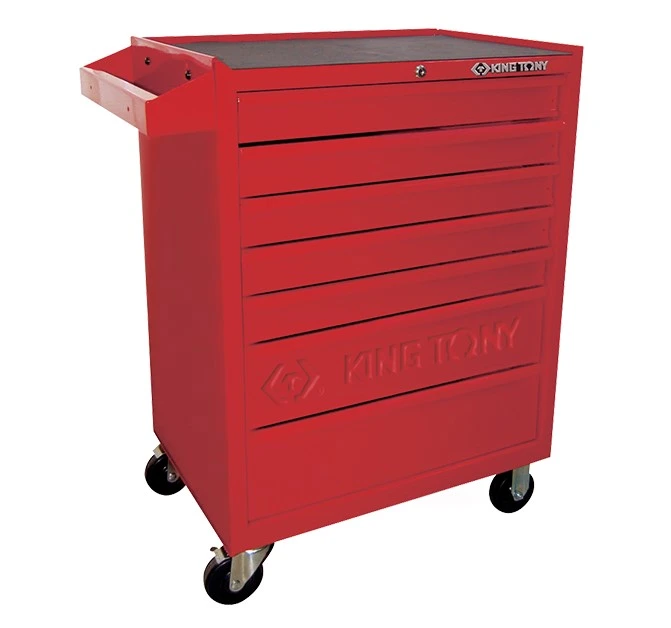 KING TONY Тумба на колесах, 7 ящиков, подшипник, тормоз, | ST87434-7B