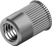 Гайка - заклёпка рифлена зі зменшеною потайною головкою WS 9314