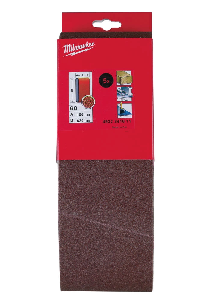 MILWAUKEE Шлиф. лента 100х620 зерно 60 (5 шт) | 4932341611