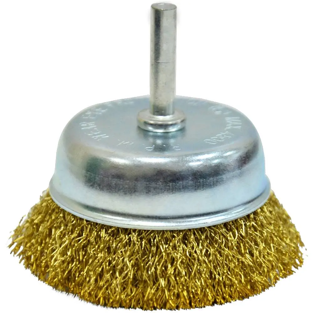 Щітка крацовка Чашка, латунна зі шпилькою, 75мм Spitce | 18-083