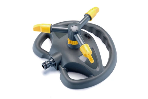 Дождеватель круговой с вращающейся головкой на пластиковой базе СИЛА