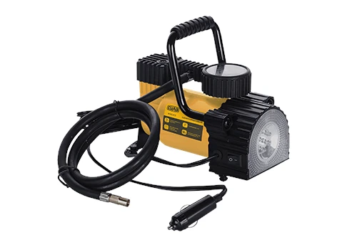 Компрессор автомобильный однопоршневой (35 л/мин 7Атм.) с фонарем СИЛА