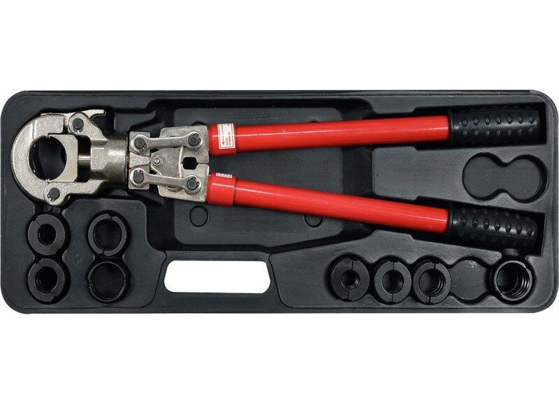 YATO Прес-кліщі для металопластикових труб YATO : 9 нас. Ø= 16-32мм, телескпічні ручки, L= 57-80 см.