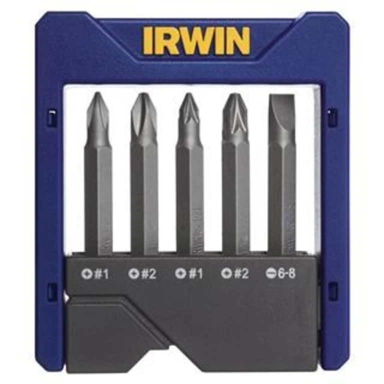 IRWIN Набор бит усиленных в футляре 5шт. (PH2,PZ2,T15,20,25), | 1868193