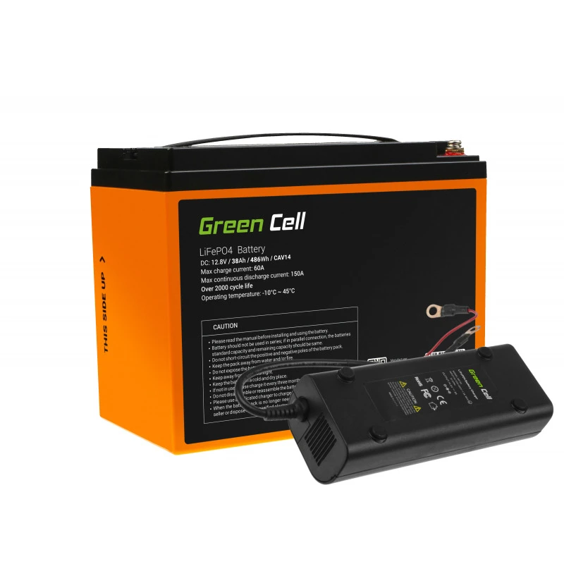 Green Cell CAV14 Акумулятор літієвий LiFePO4, 12.8V, 38Ah (ПДВ0% по пільге)