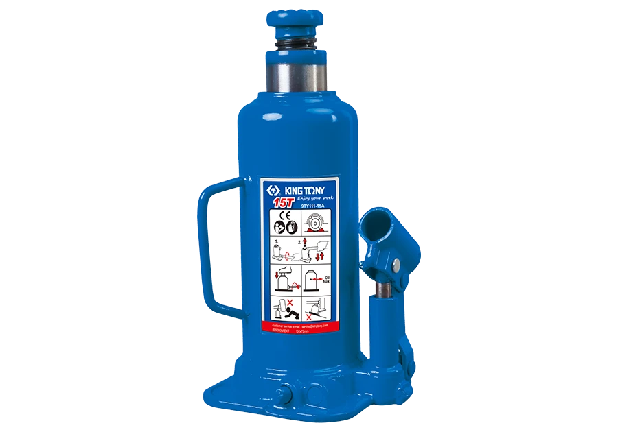 KING TONY Домкрат бутылочный 12 Тонн (230-465мм) | 9TY112-12A-B