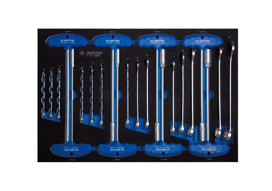 KING TONY Набор инструмента комбинированный 26 предметов (EVA ложемент) | 9-91122MRV