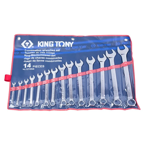 KING TONY Набор ключей дюймовых 14шт. (5/16" - 1-1/4") | 1214SR