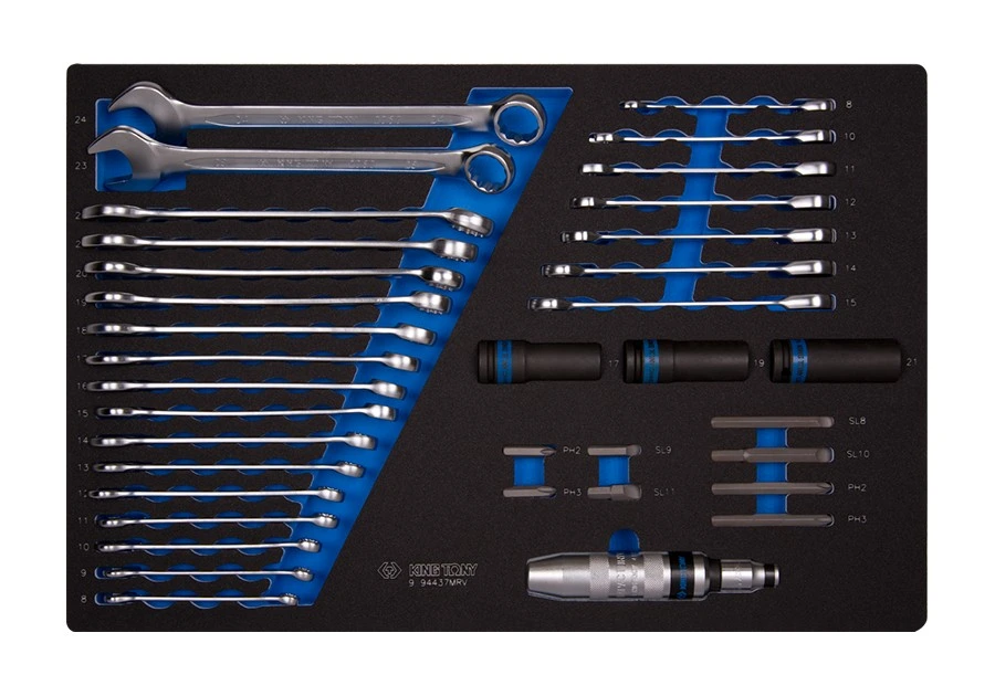 KING TONY Набор инструмента комбинированный 37 предметов(EVA ложемент) | 9-94437MRV