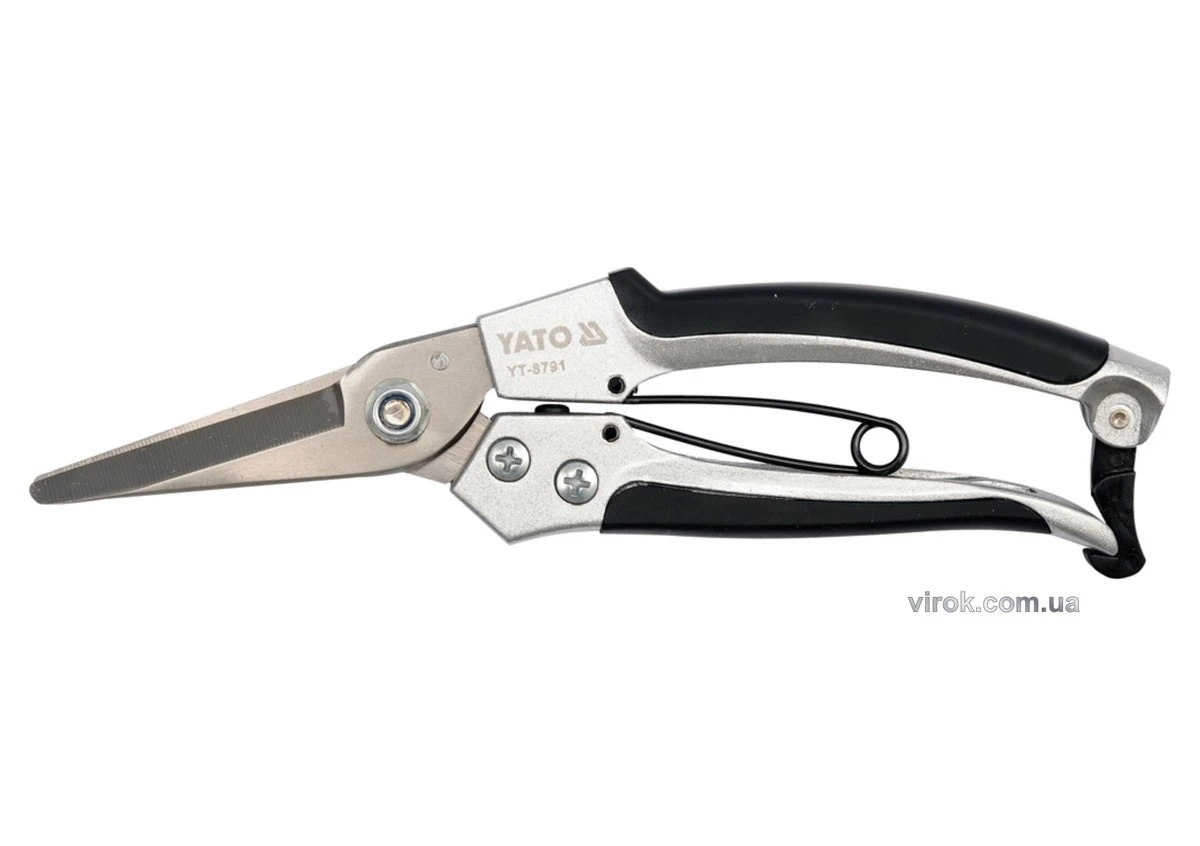 YATO Сікатор YATO : Нержавіюча сталь, алюміній, L= 200 мм, лезо M= 55 мм  | YT-8791