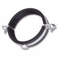 Хомут с центральной гайкой М8 или М10 с виброгасителем EPDM