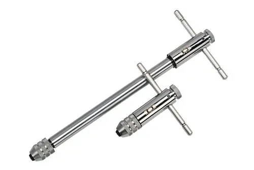 Метчикодержатель VOLKEL цанговый с трещоткой №1, М3-10, 1/8-3/8, размер захвата 2,4-5,5 мм