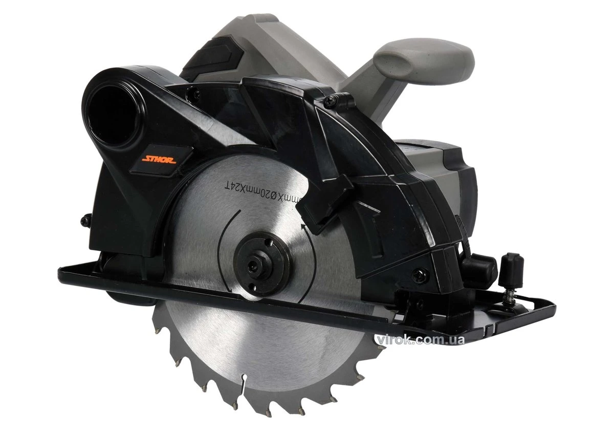 STHOR Пила дискова мережева : P= 1400 Вт, Ø= 185/20 мм, глибина різу- 65 мм, 4800 об/хв  | 79257
