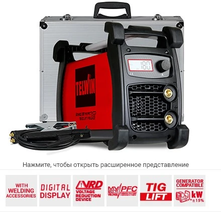 TELWIN Сварочный аппарат Telwin ADVANCE 227XT MV/PFC VRD 100-240V ACX+CA | 816249