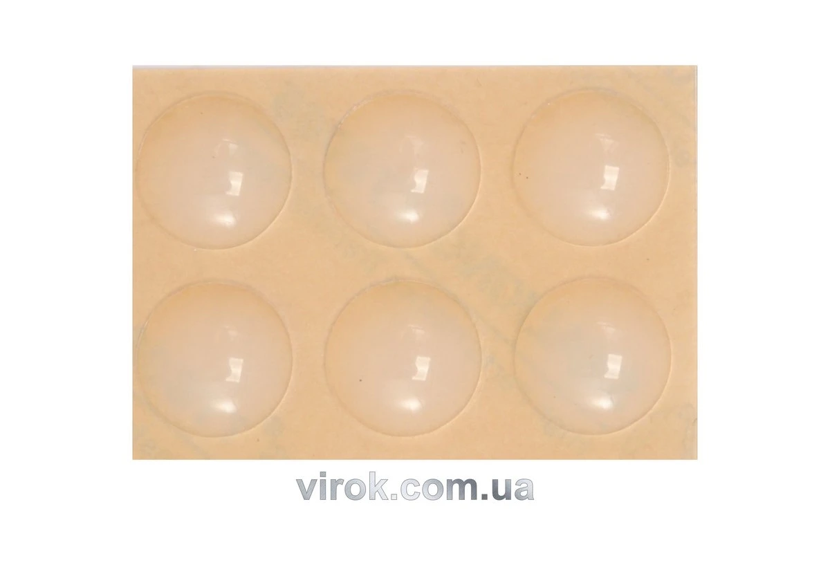 VOREL Прокладка силіконова самоклеюча під меблі. 19 мм. Набір 6шт  | 74914