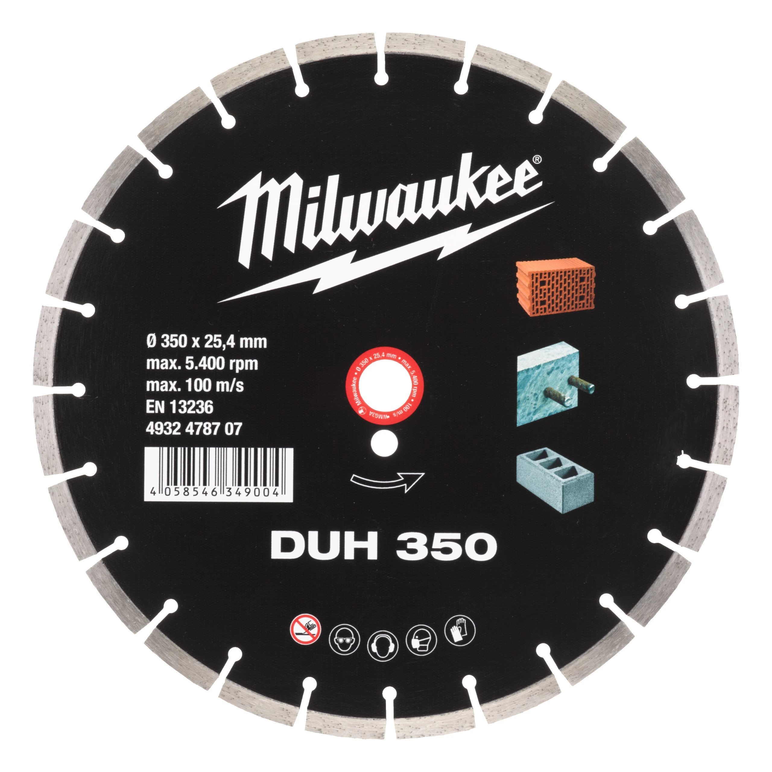 MILWAUKEE Алмазный диск DUH 350 (RU) (1 шт) | 4932478707