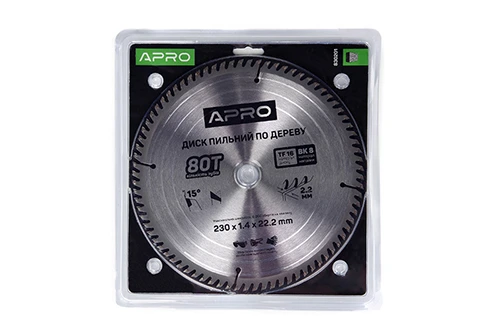 Диск пильний по дереву 230х22,2(20)х80Т APRO