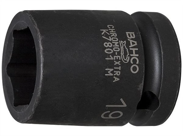 BAHCO K7801M-8 Головка торцевая для гайковертов 6-ти гранная 8 мм; квадрат1/2"; кованная.