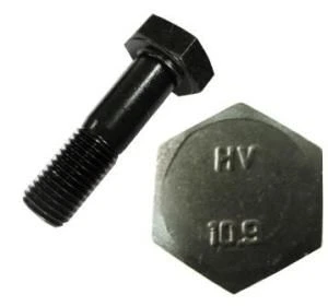 Болт высокопрочный DIN6914 с увеличенной головкой М12х30 горячеоцинкованный, класс 10.9