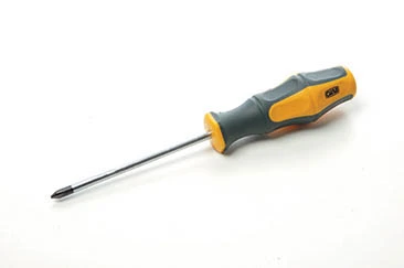 Отвертка крестовая обрезиненная рукоятка СrV PH1х100мм (Phillips) (двухкомпонентная) СИЛА