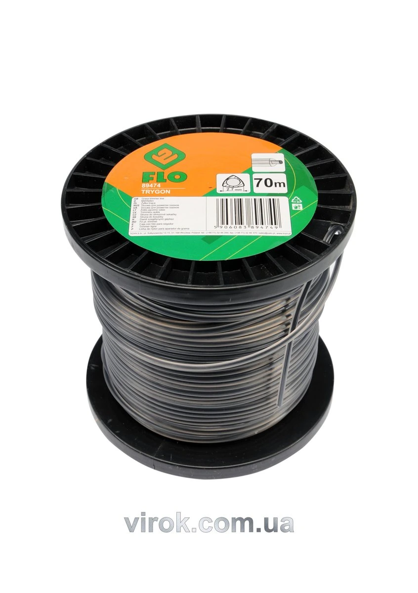 FLO Жилка для тримера трикутник : Ø= 2,7 мм; l= 70 м (бобіна)  | 89474
