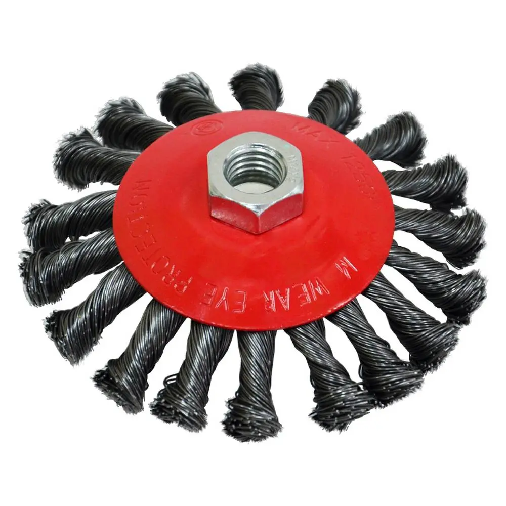 Щітка крацовка кругова закручена, 100мм Spitce | 18-210