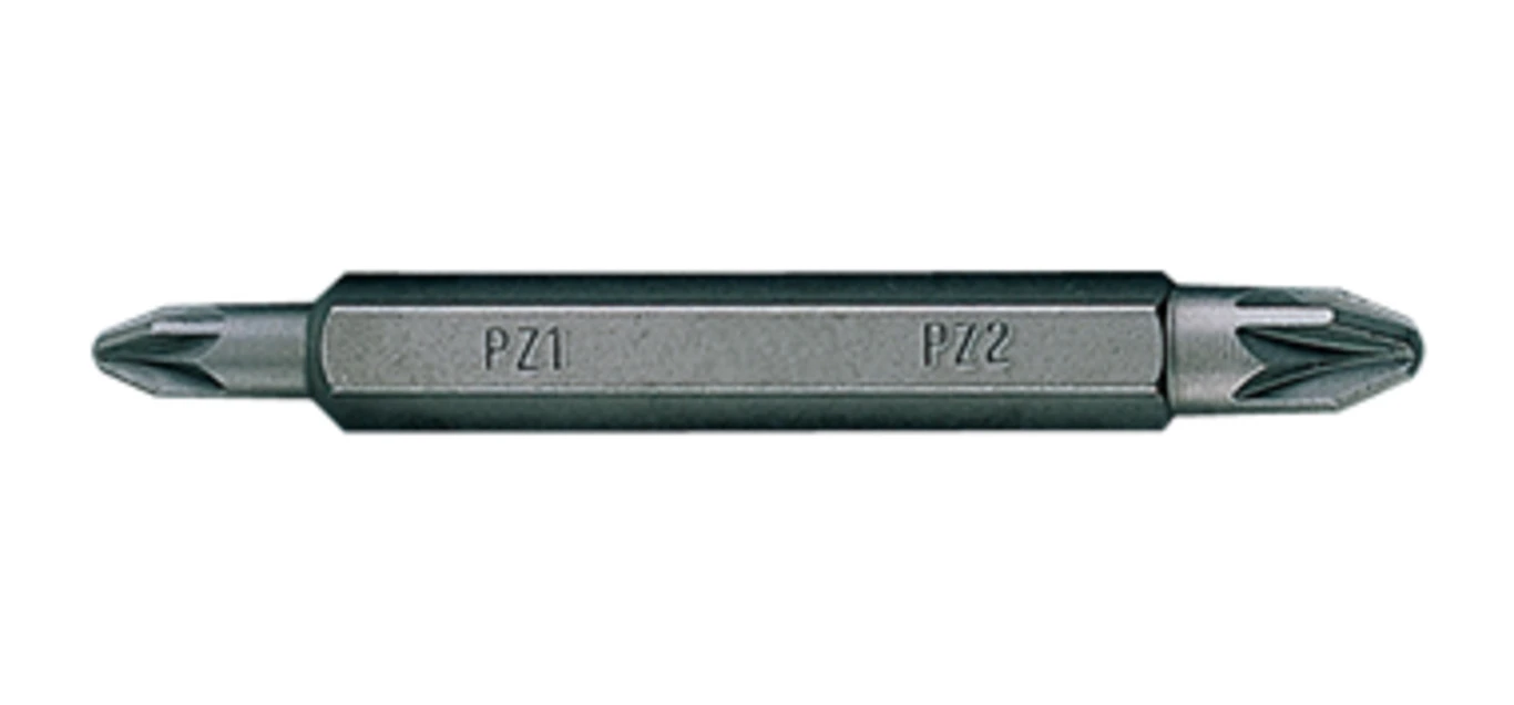 KING TONY Бита торцевая 1/4" PZ1 х PZ2 L=60мм двусторонняя (уп.10) | 1360012Z