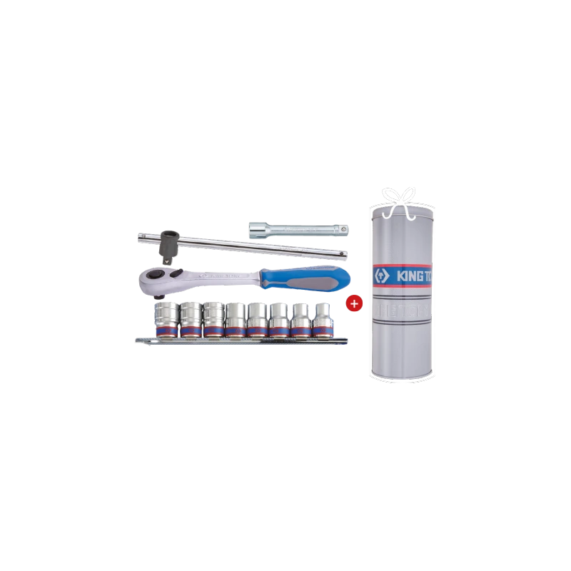 KING TONY Набор инструментов универсальный 11 ед. 1/2" 6-ти гранные | P4311MR04