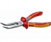 NWS Щипці подовжені з ізольов. ручками VDE до 1000 В: вигнуті кінці 45°, L= 205 мм // 141-49-VDE-205