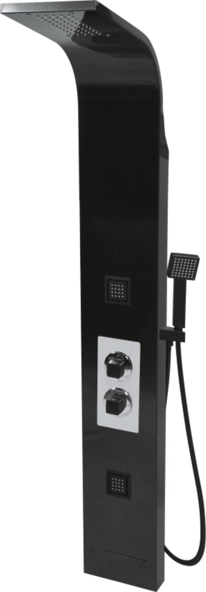 FALA Душова панель STEELY 4 : 4 функції, 155 х 22 x 7.5 см, шланг l= 150 см, з нержавіючої сталі(DW)